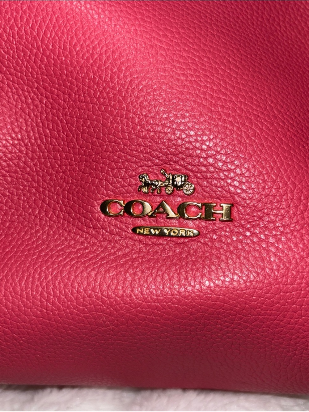Coach Rose Pink Pebbled Leather Shoulder Bag with Wallet - Picture 5 of 16